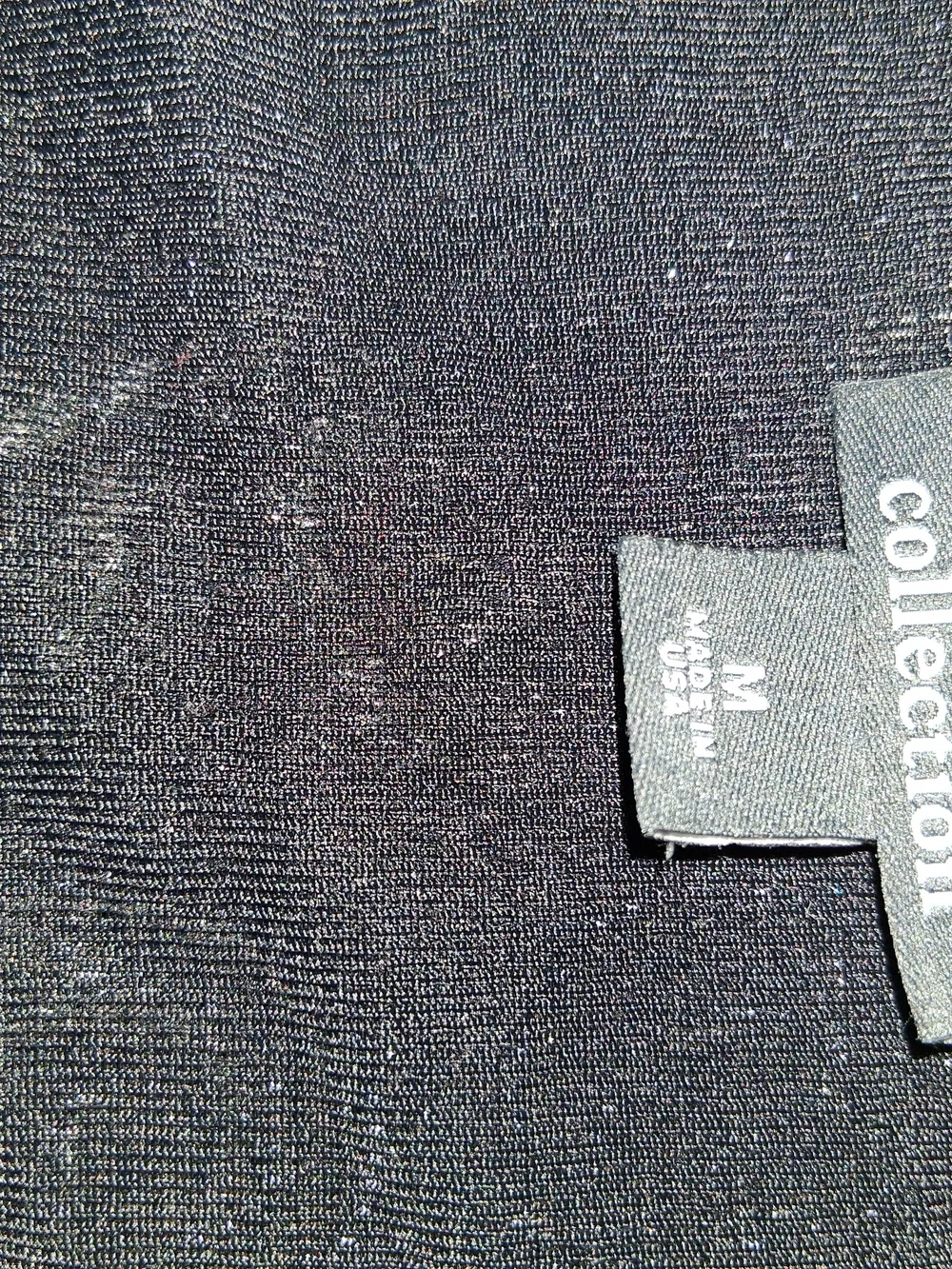 Dressbarn COLLECTION Black Sparkle Swirl Cap Sleeve Top - Picture 9 of 13